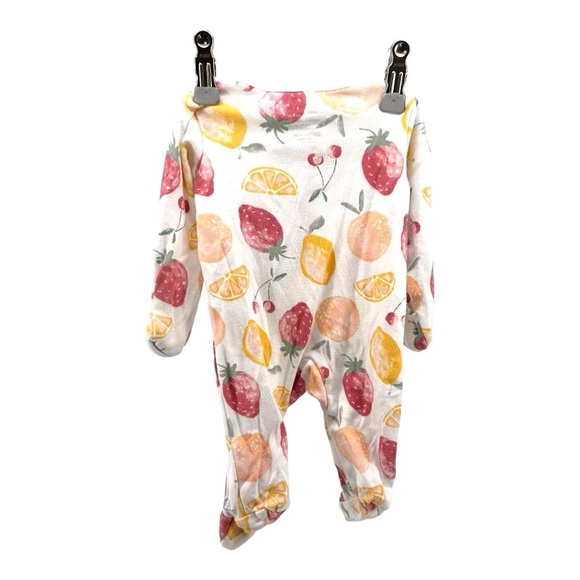 Carter’s | Newborn 0M Fruit Print Zip Onesie Strawberry - Picture 2 of 11